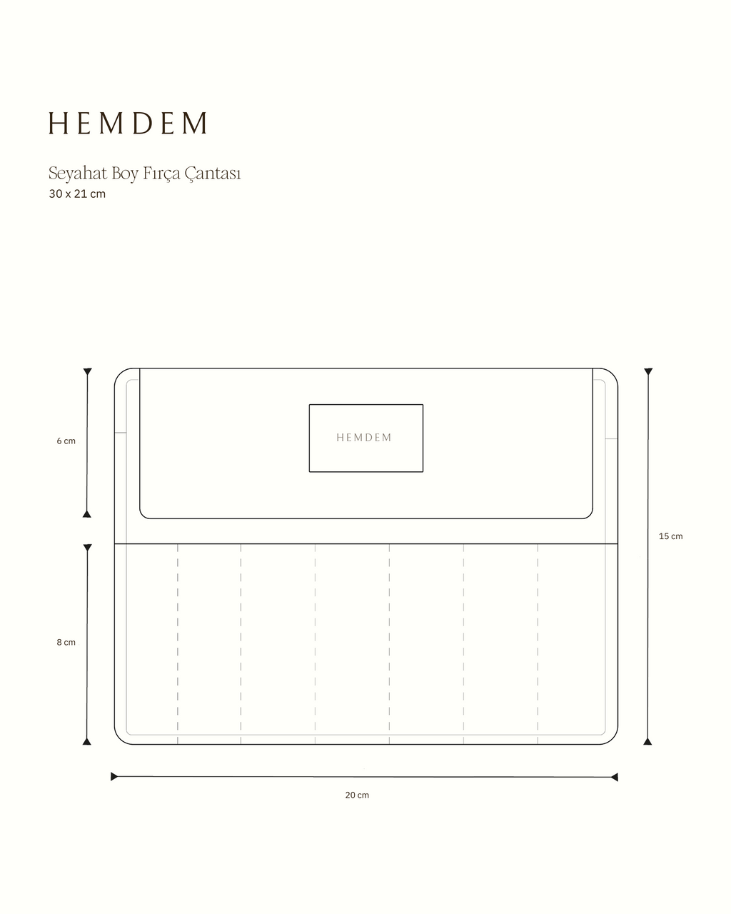 Hemdem Fırça Çantası – Seyahat Boy